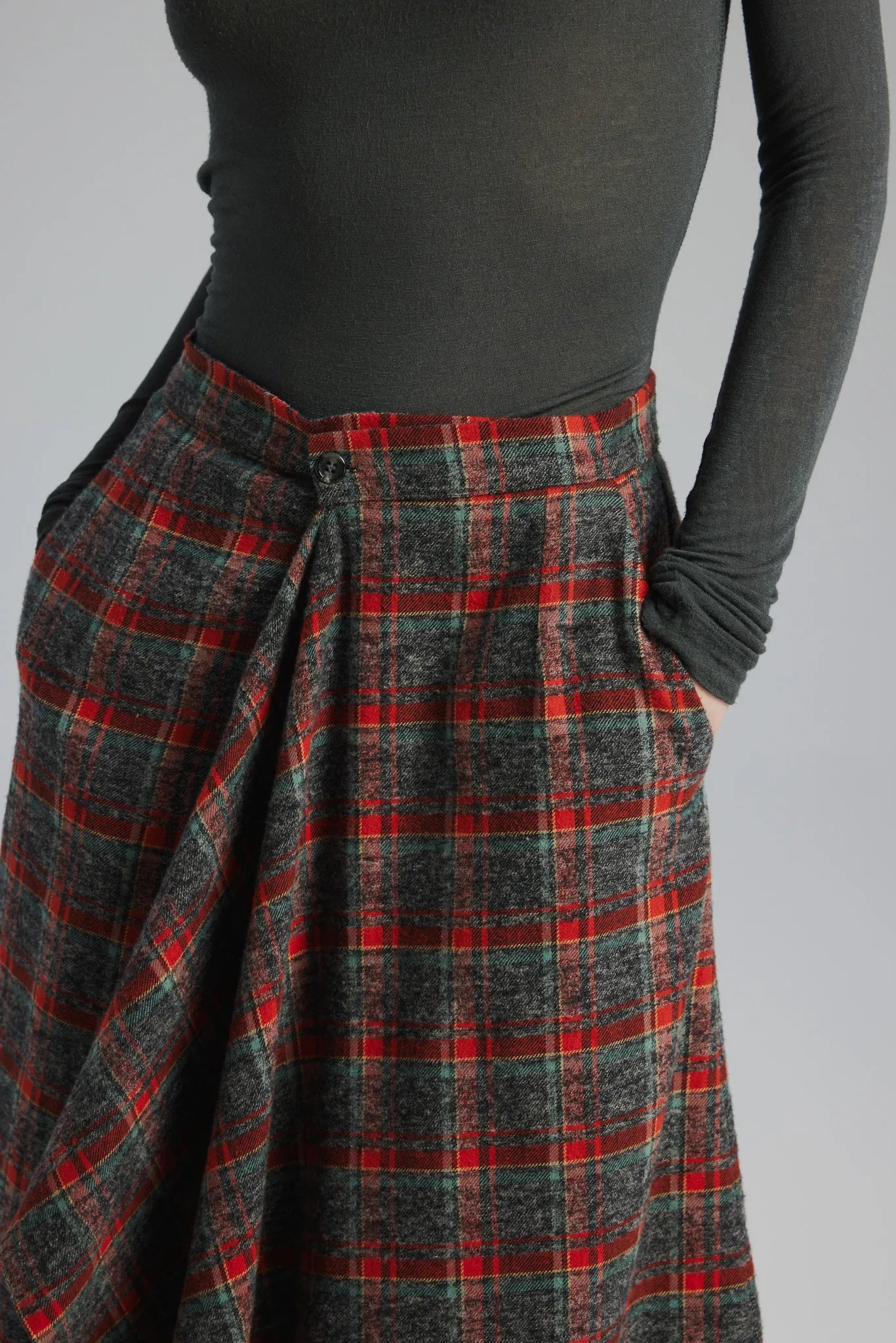 Spódnica Aysu Szary-Pomarańczowy