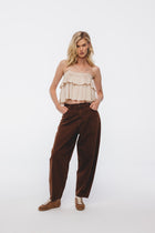 Spodnie Omena Pralinkowy