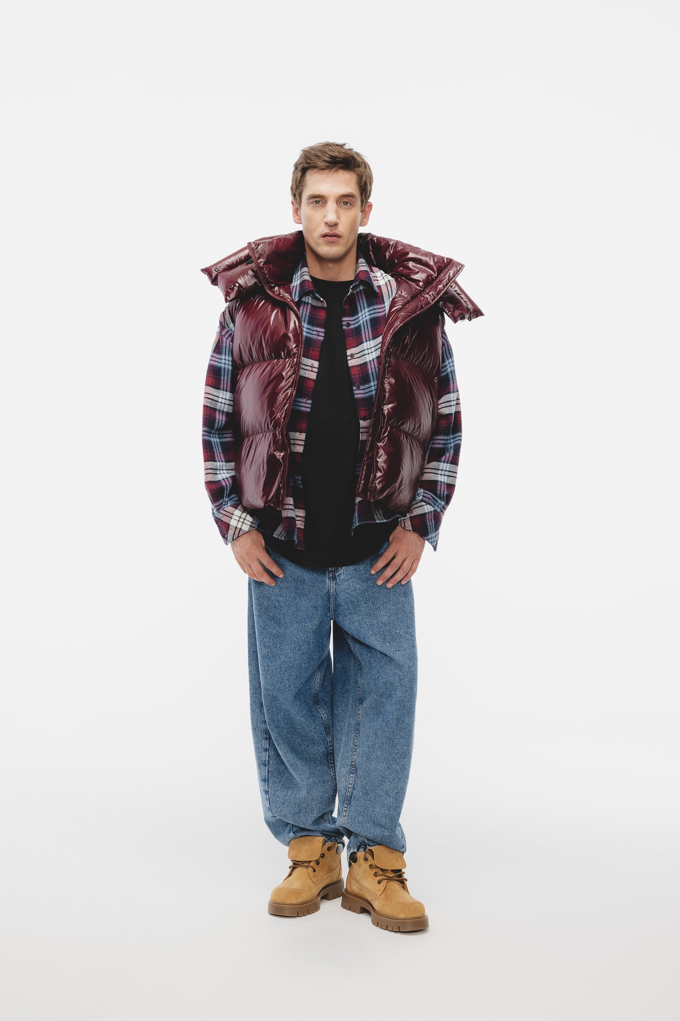 Kamizelka puchowa unisex Władzia Wiśniowy