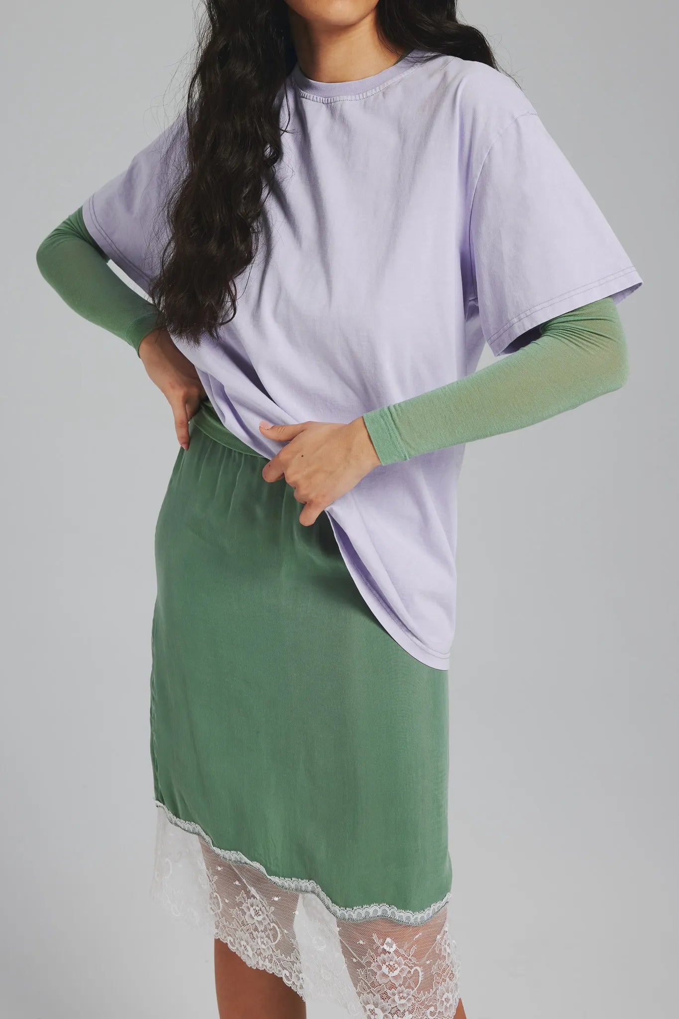 Spódnica April Lace Szałwiowy