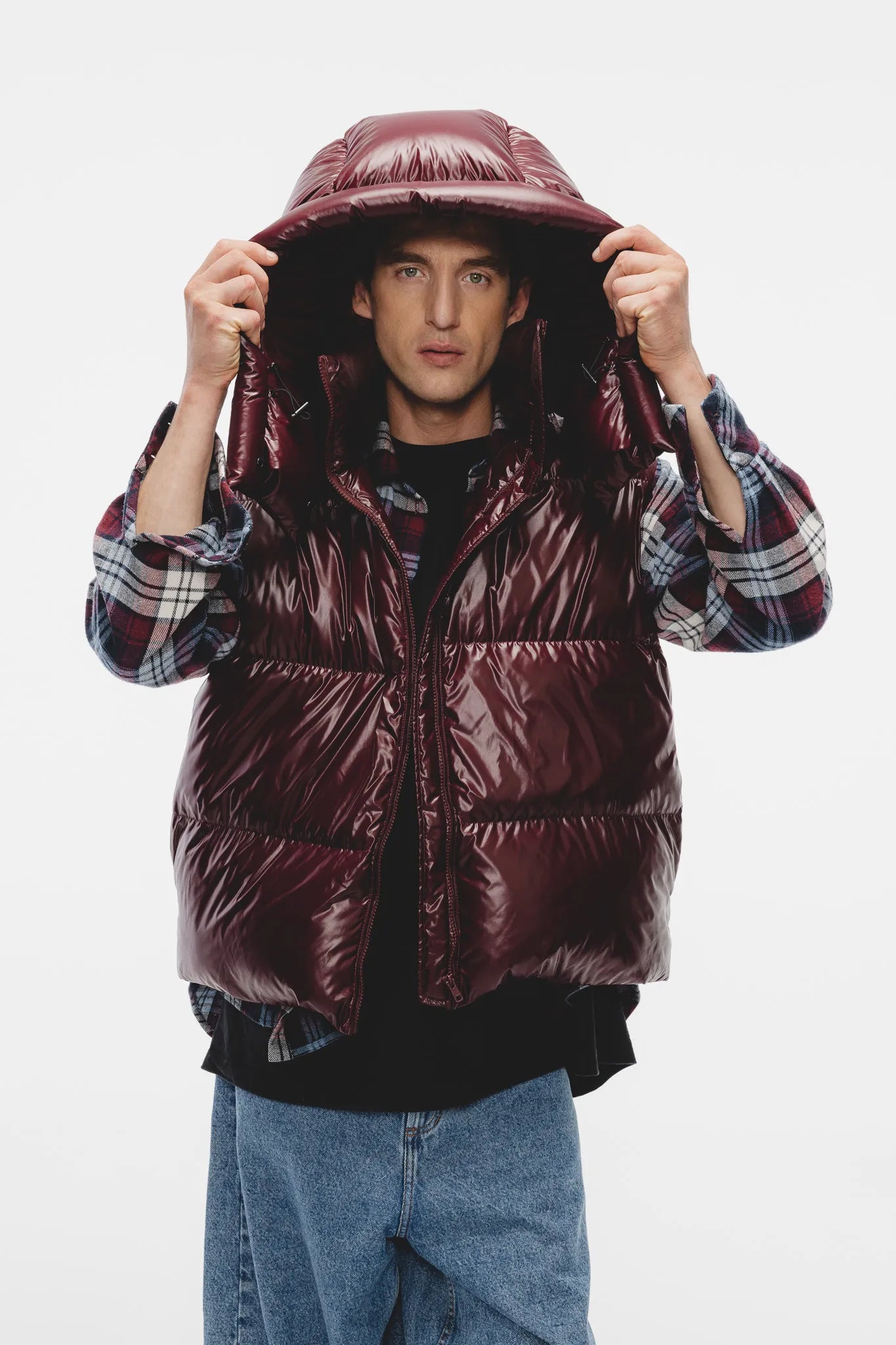 Kamizelka puchowa unisex Władzia Wiśniowy