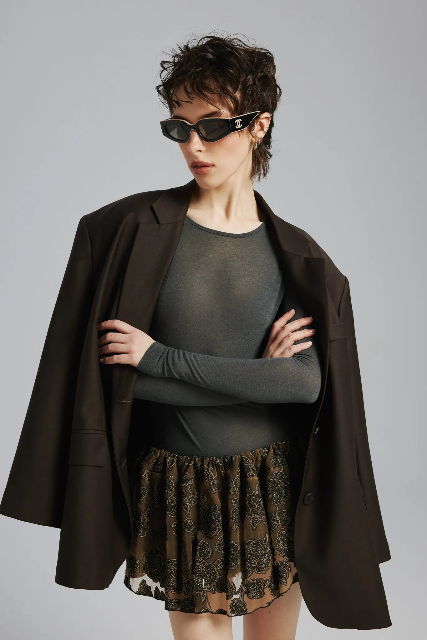 Spodenki Krystal Żakard Złoty-Czarny