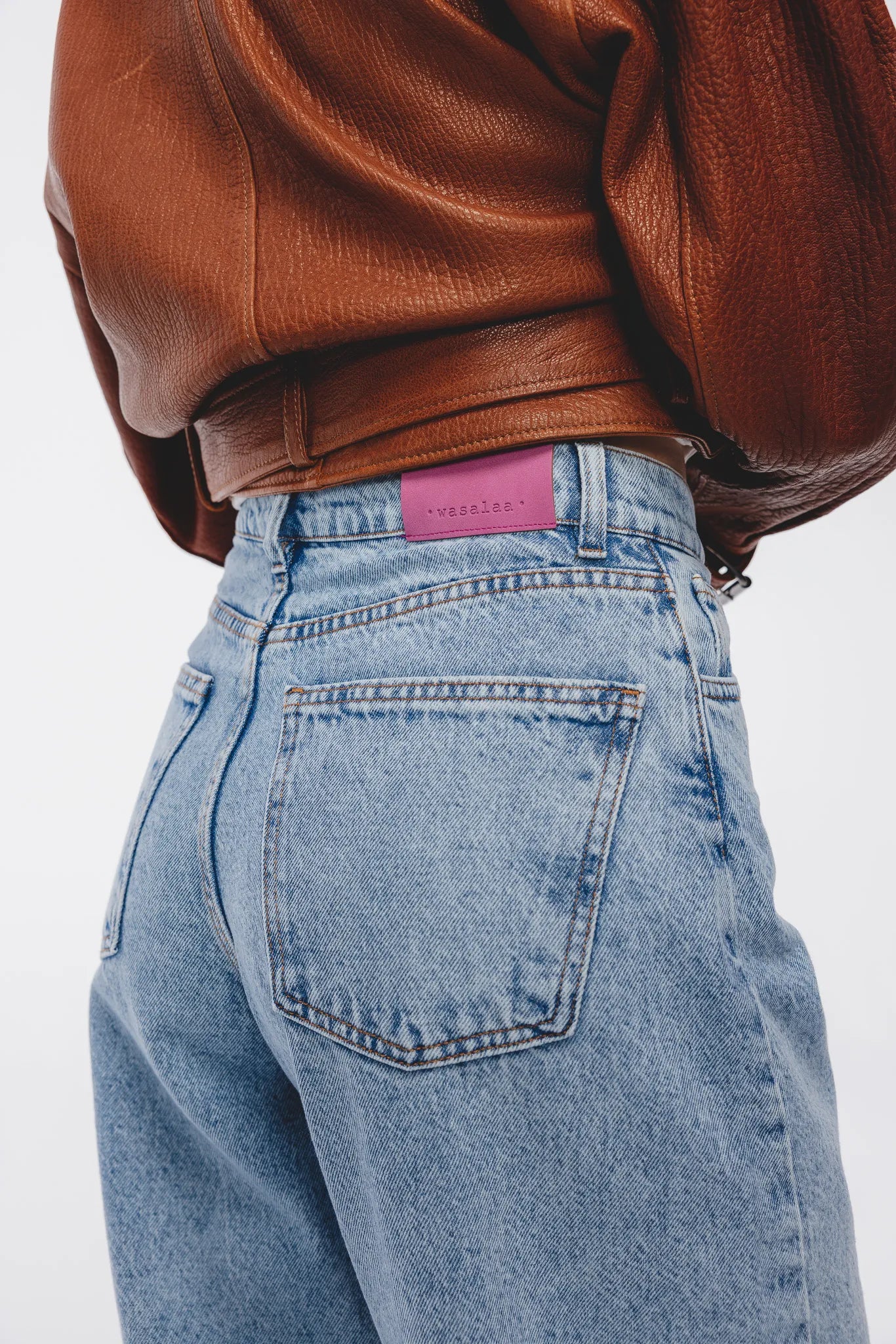 Spodnie Omena Kamienny Niebieski