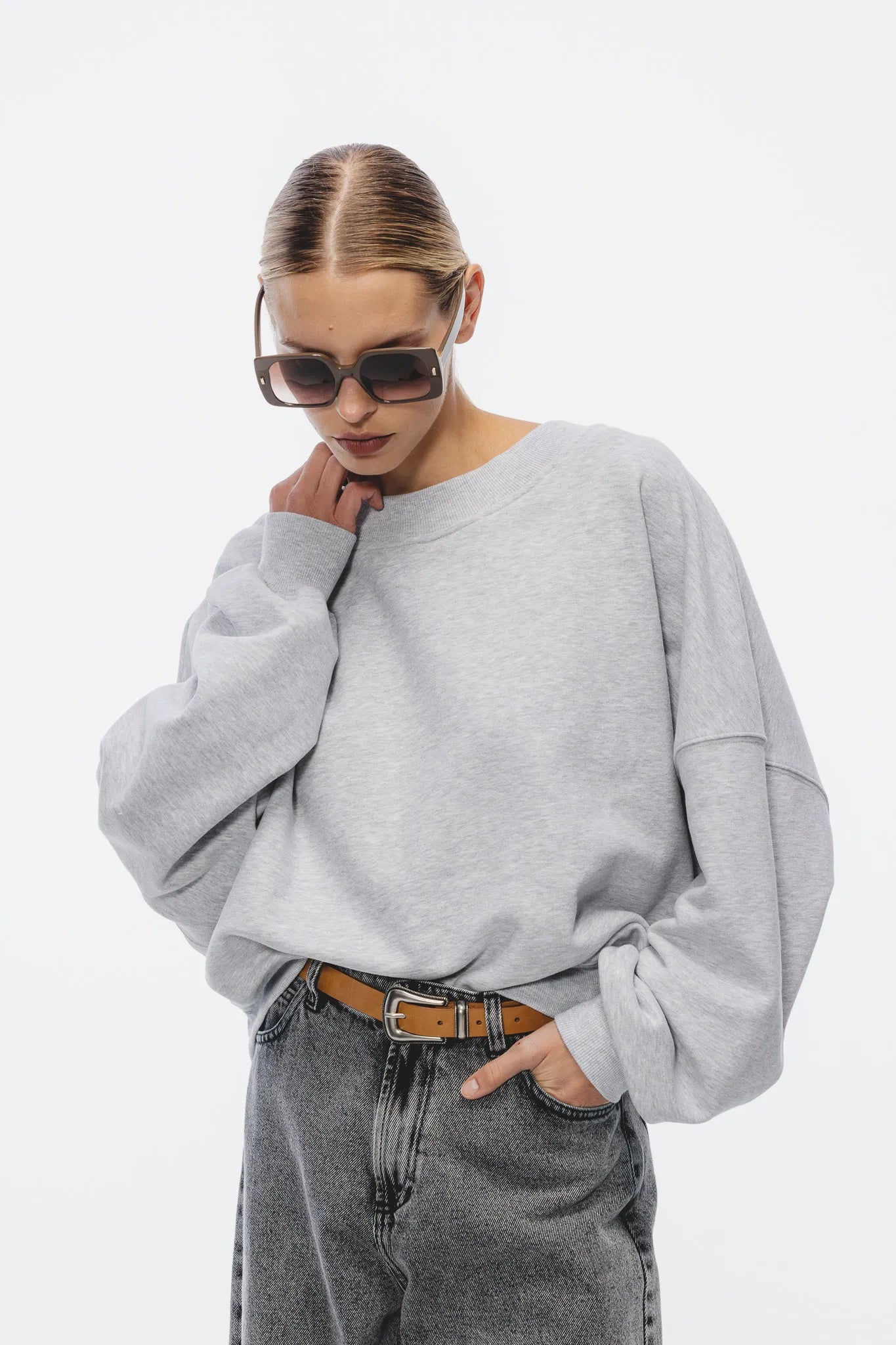 Bluza Gaja Jasny Szary Melanż