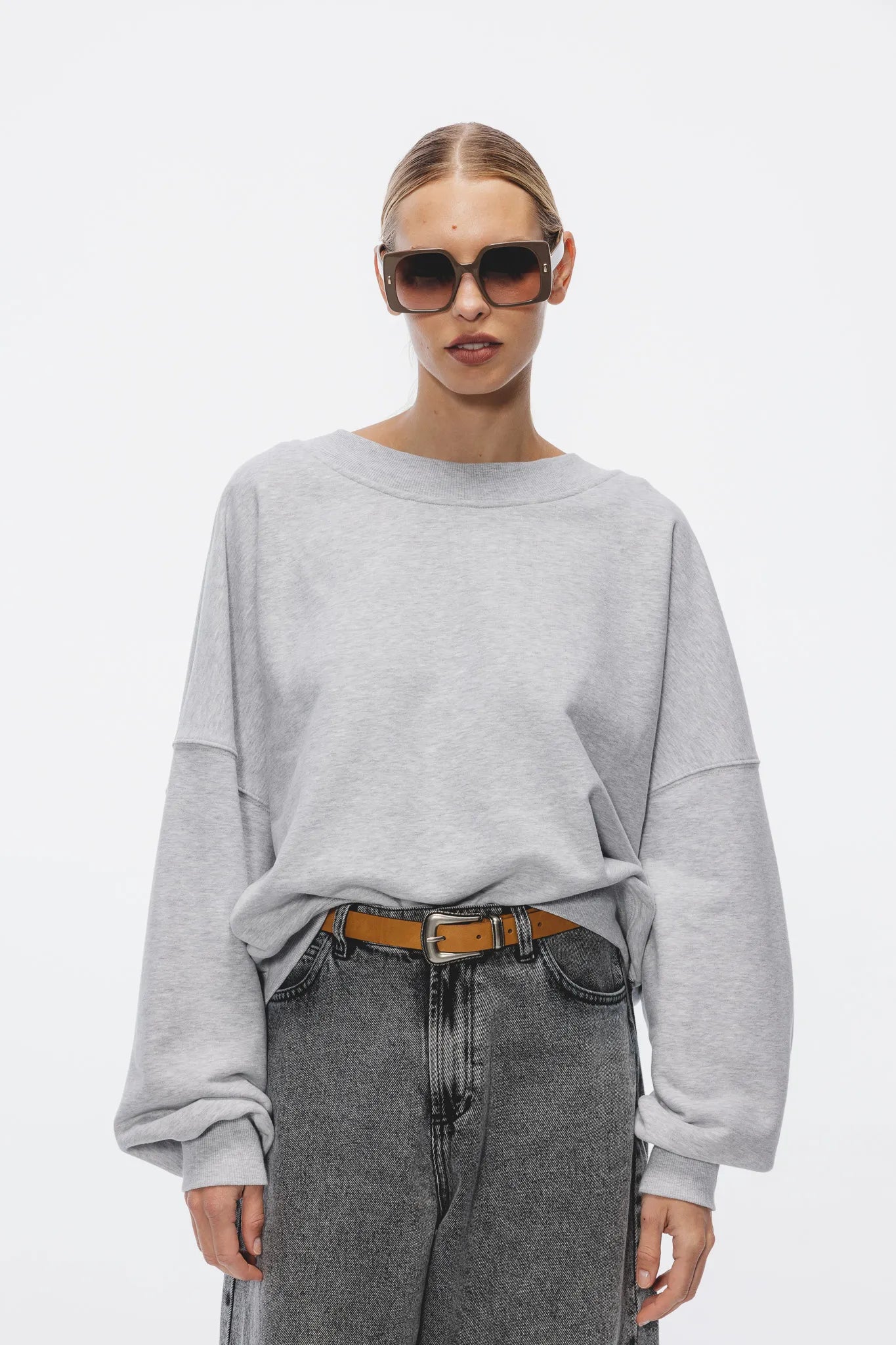 Bluza Gaja Jasny Szary Melanż