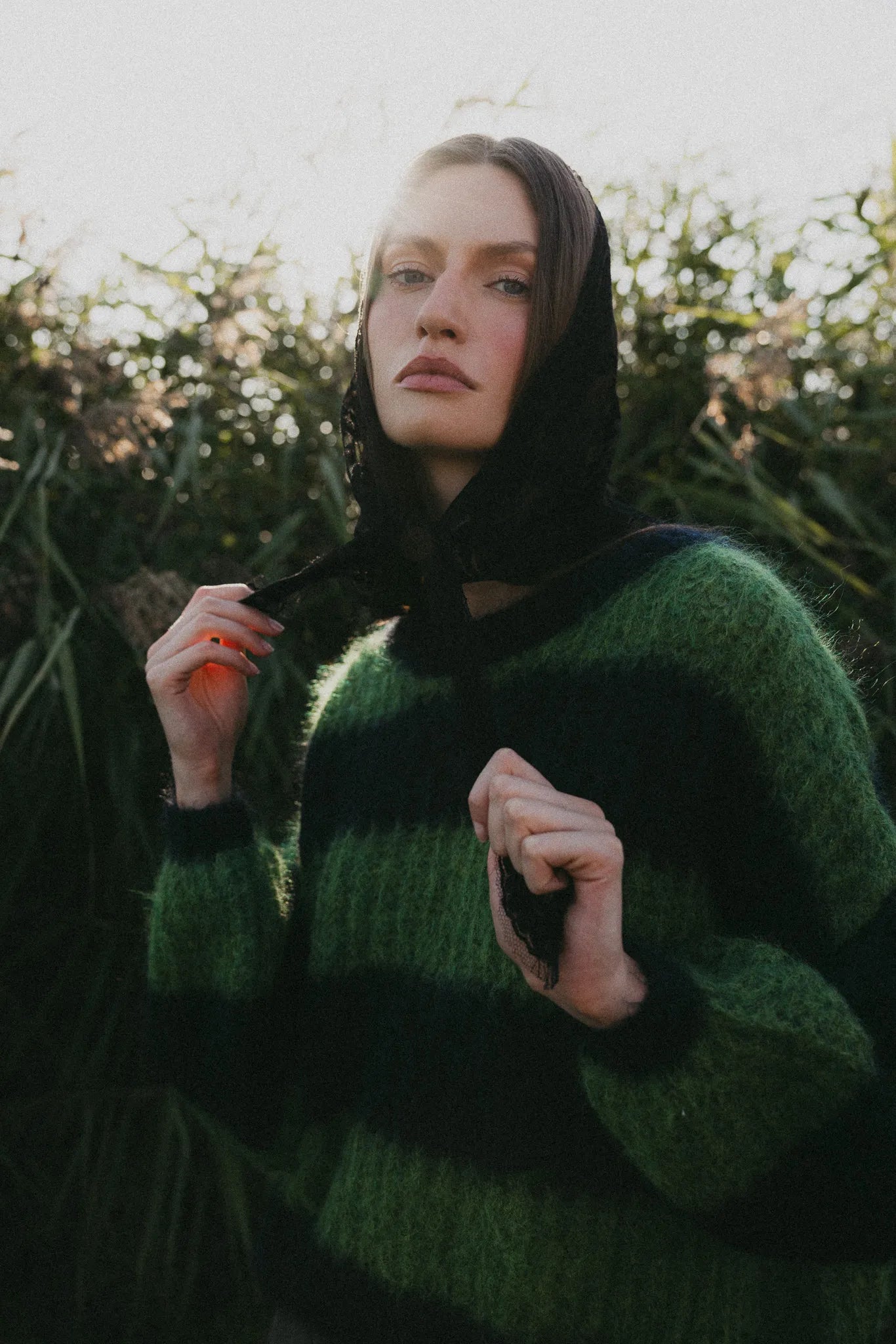 Sweter Narcyza Granatowy-Zielony