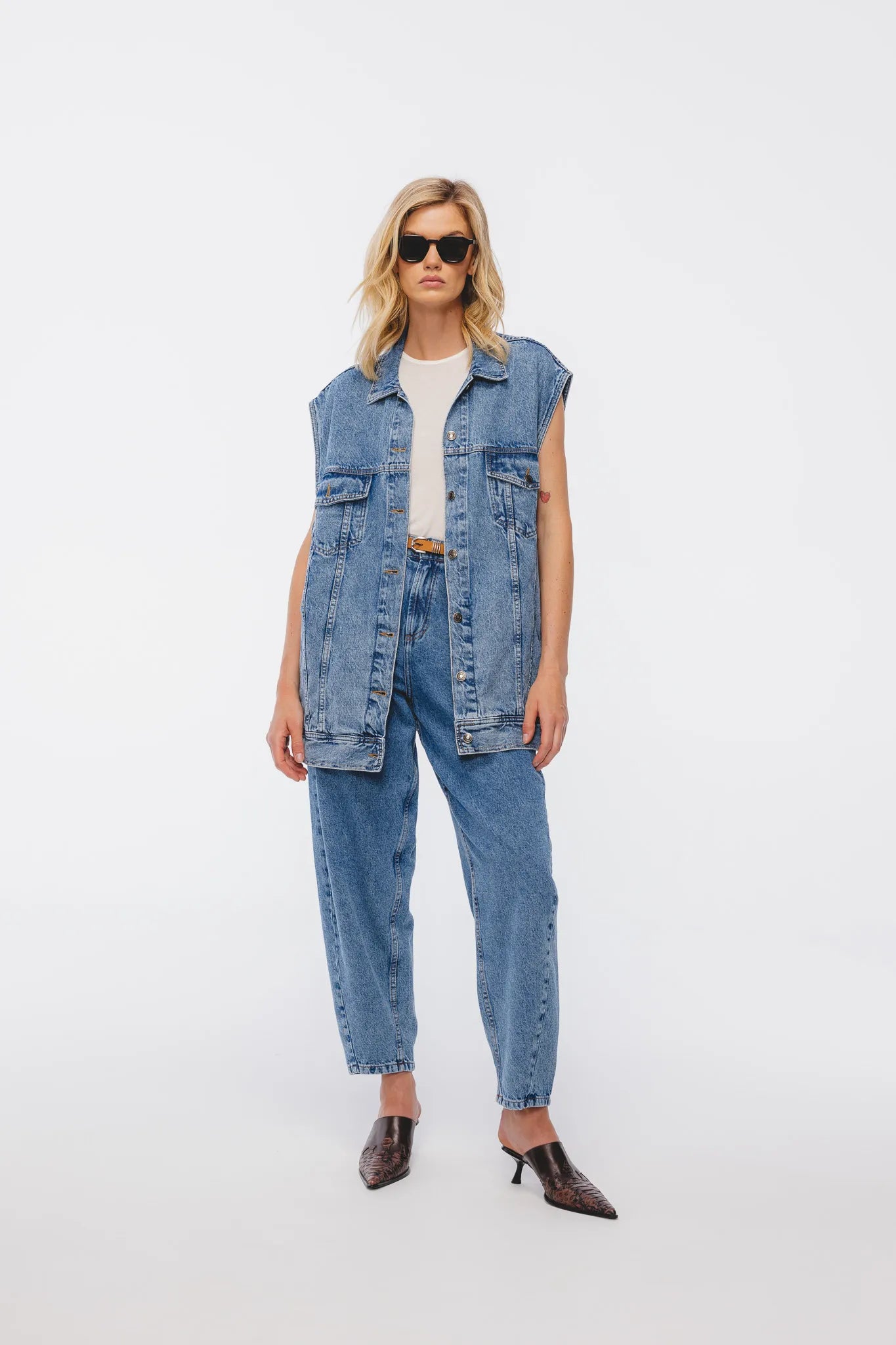 Spodnie Omena Niebieski