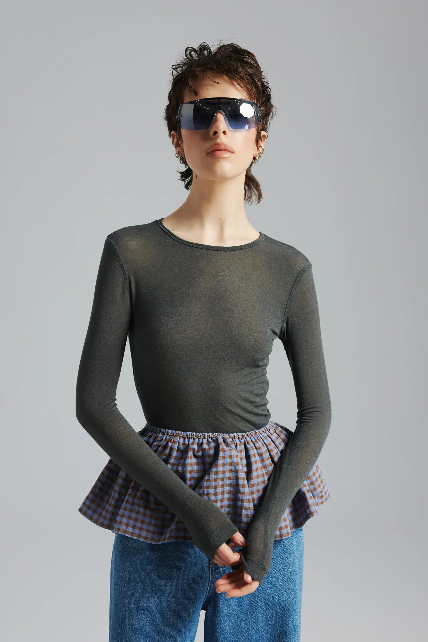 Longsleeve Hortensja Grafitowy