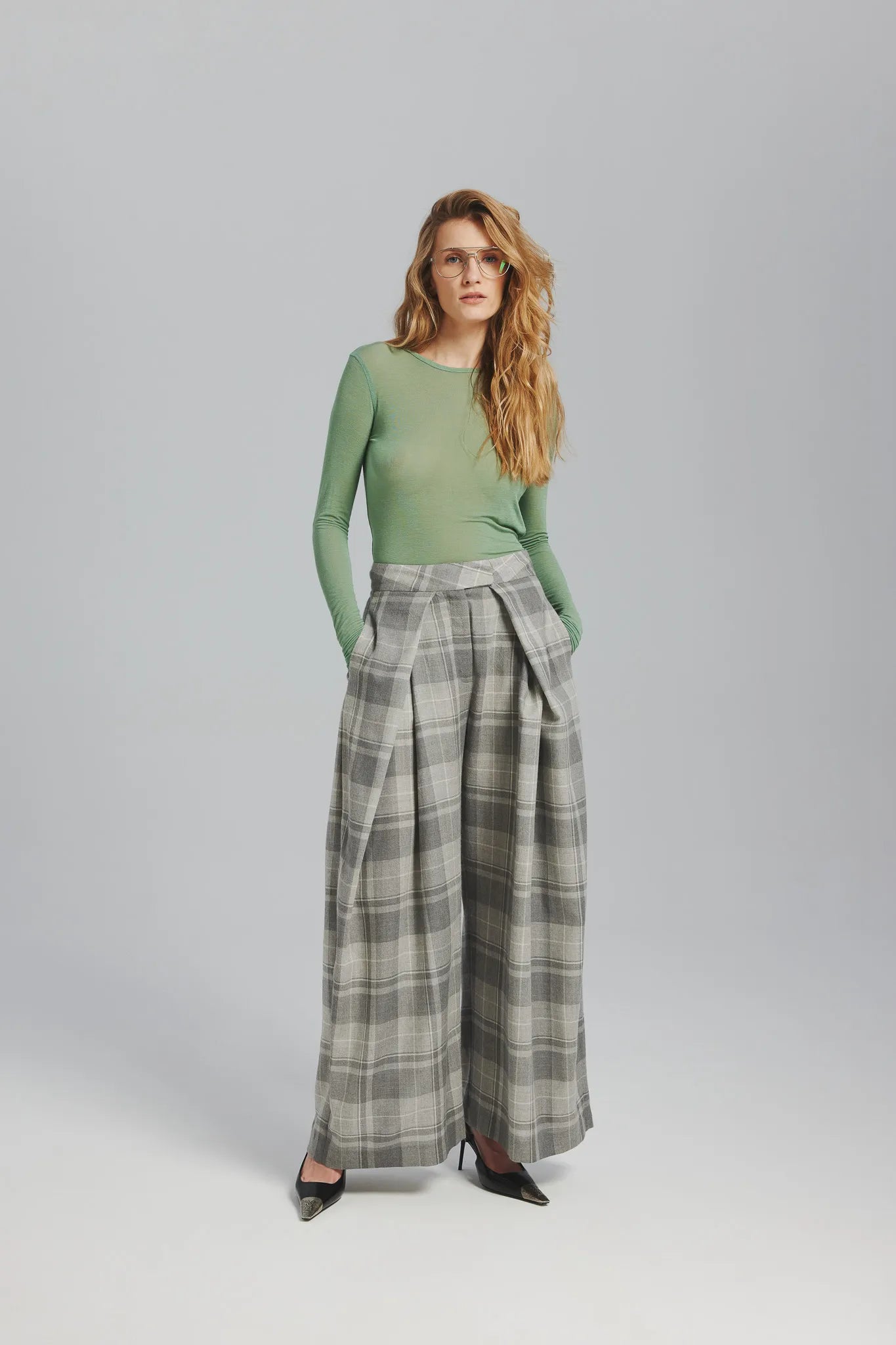 Longsleeve Hortensja Szałwiowy