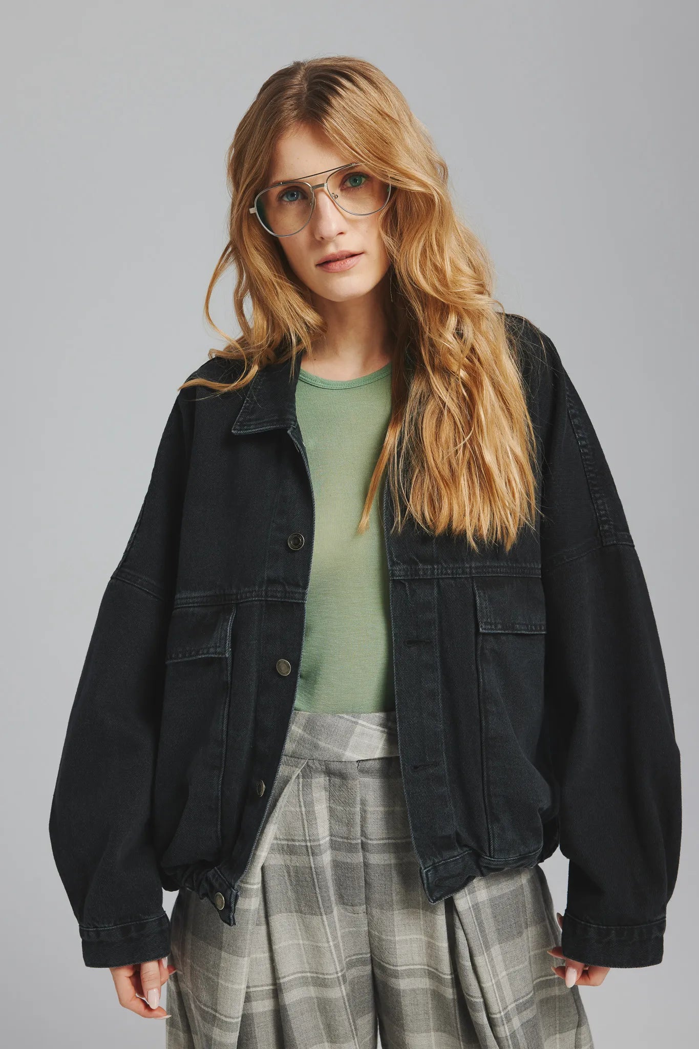 Longsleeve Hortensja Szałwiowy