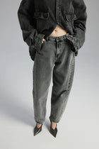 Spodnie Omena Stalowy Szary