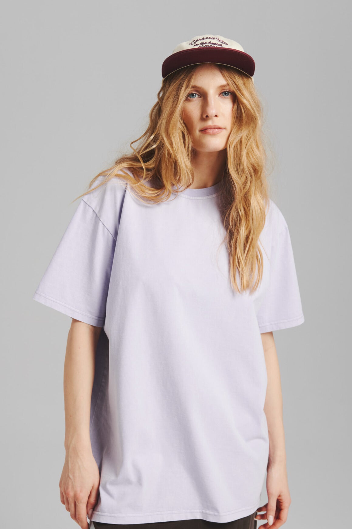 T-shirt Dru Vintage Sprany Lawendowy