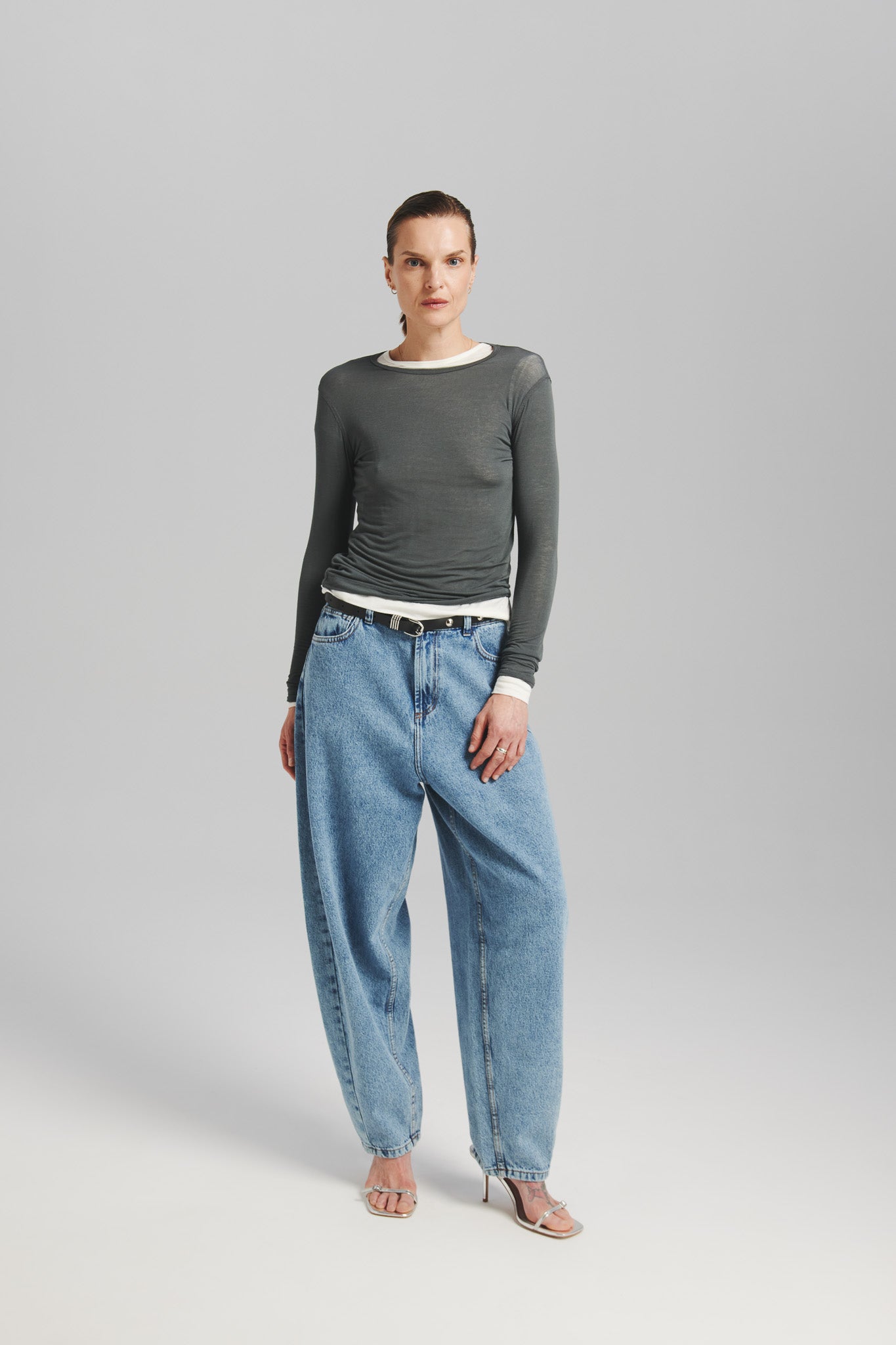 Longsleeve Hortensja Grafitowy