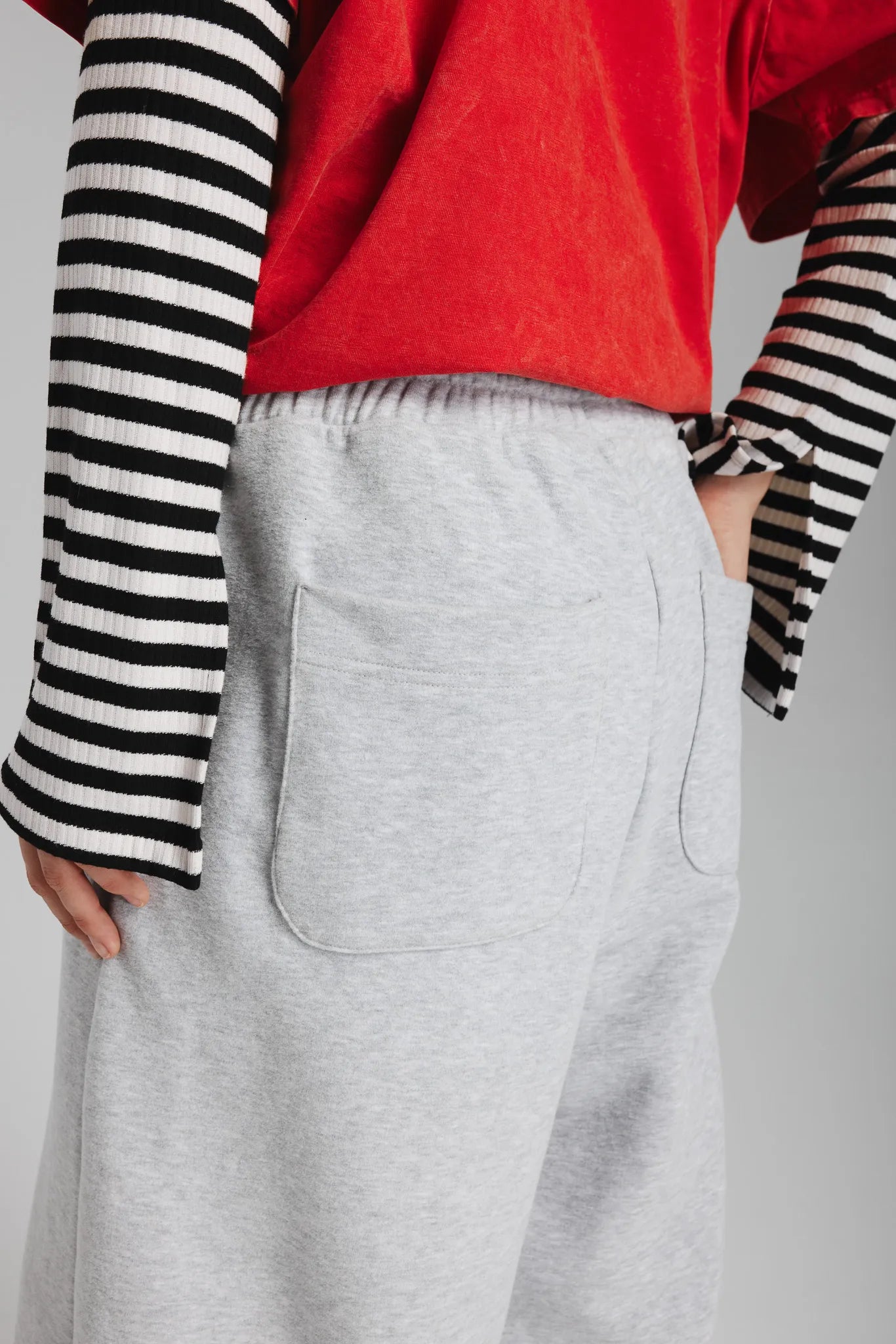 Spodnie Melka Jasny Szary Melanż