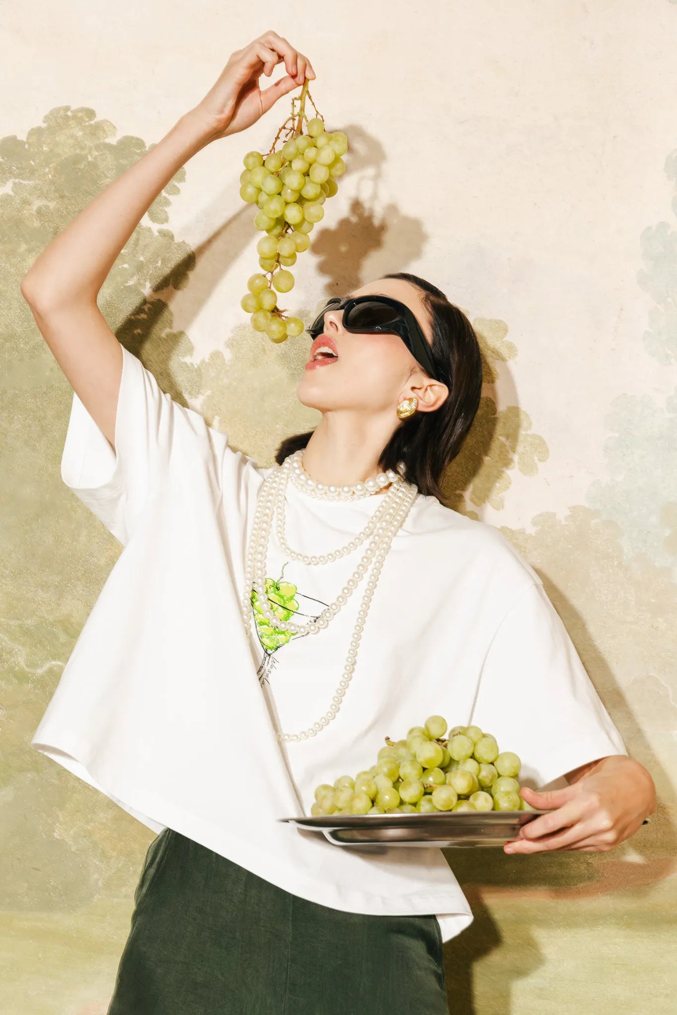 T-shirt Delia Print Off-White