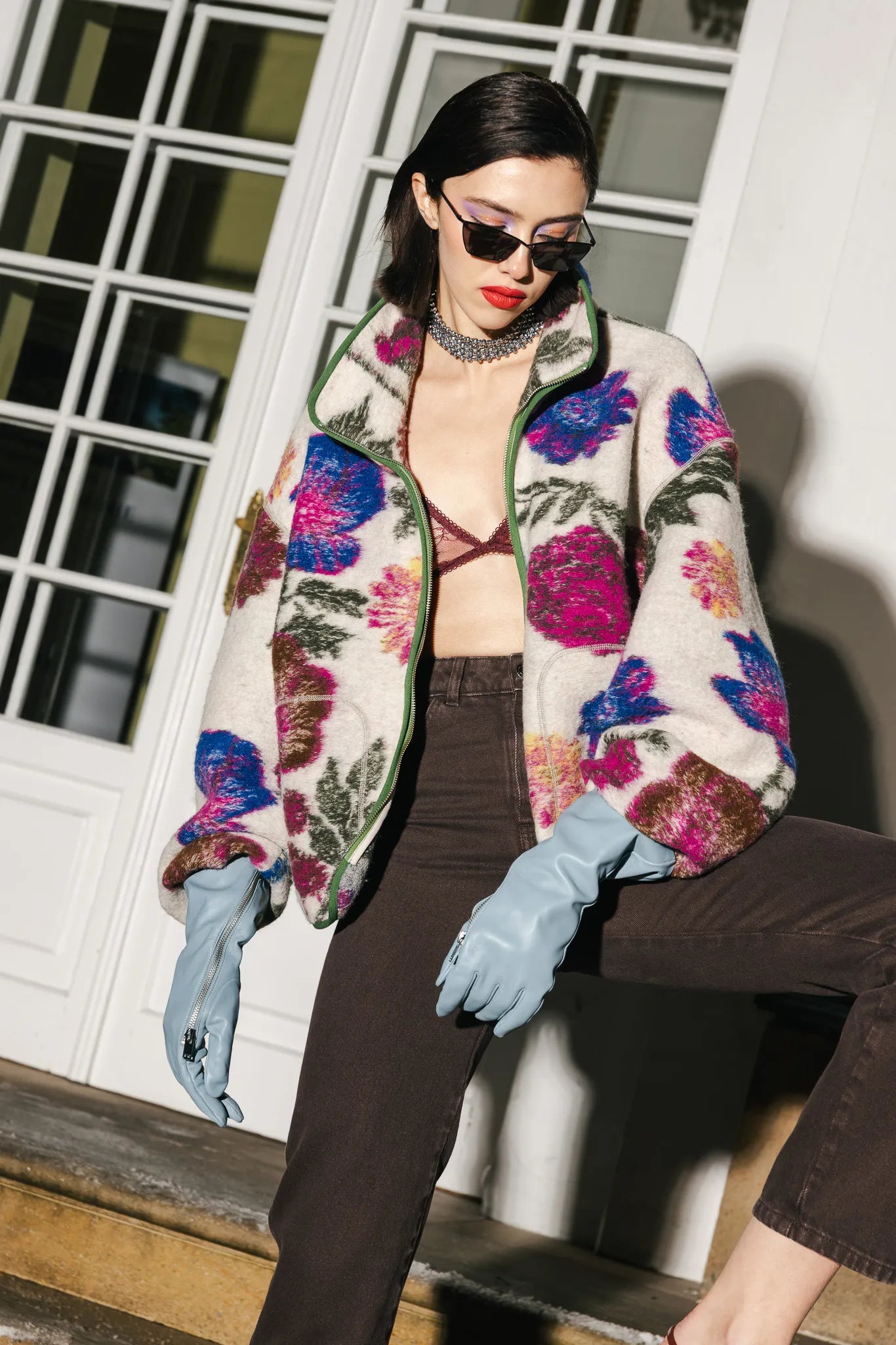 Bluza Karli Teddy Beż-Multikolor