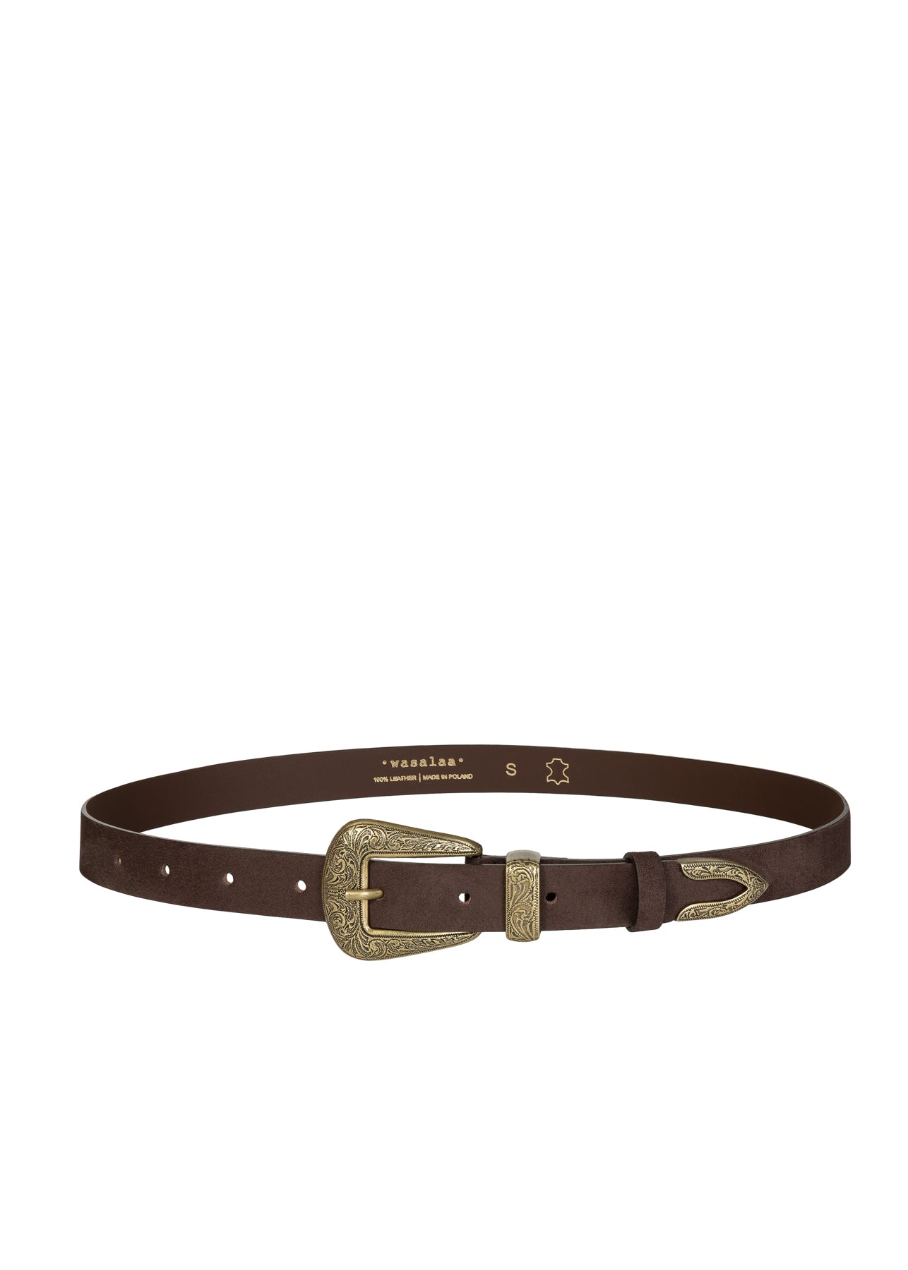 Pasek Bibiana Classic Zamsz Brązowy