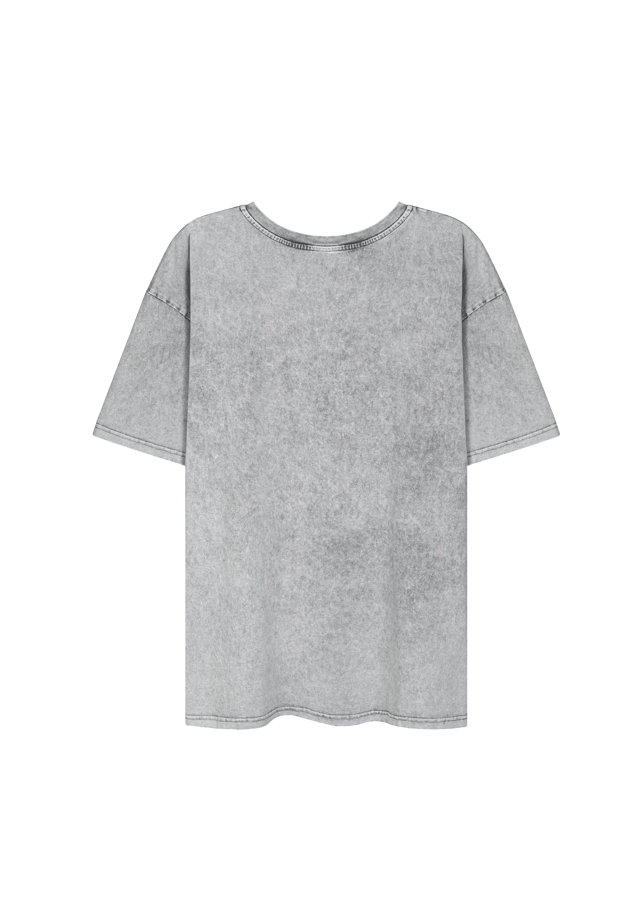 T-shirt Dru Vintage Print Serce Sprany Szary