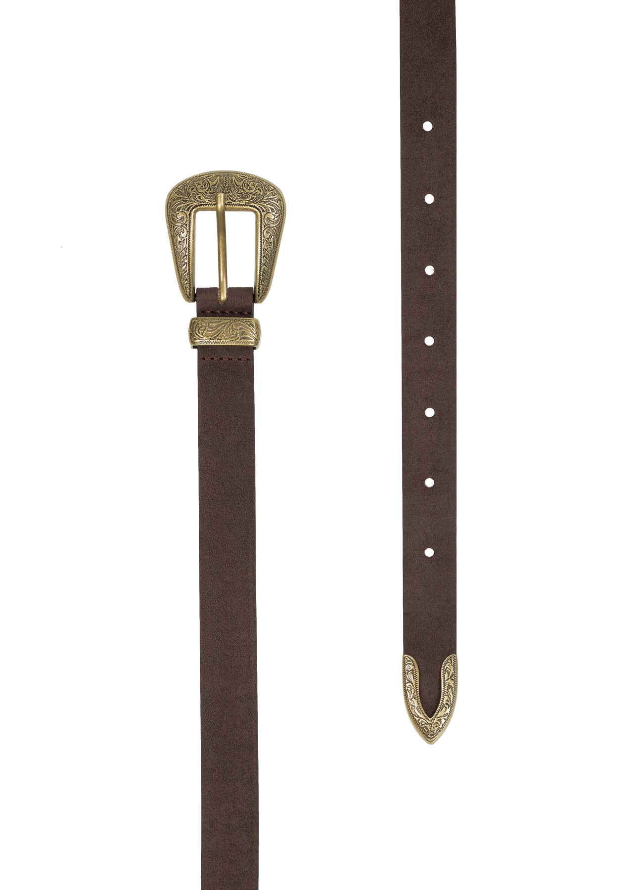 Pasek Bibiana Classic Zamsz Brązowy